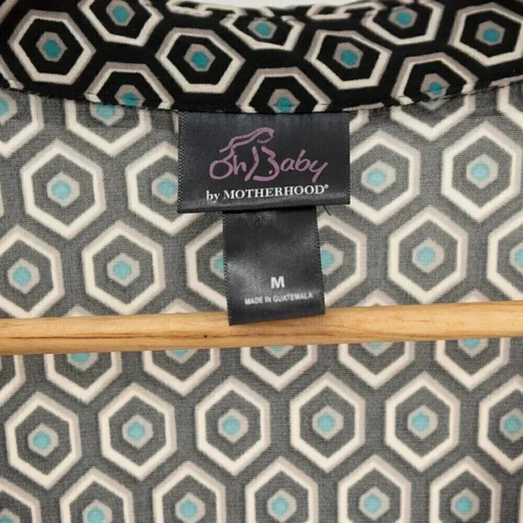 Oh Baby by Motherhood dress with belt Geometric pattern | Medium - Picture 2 of 4